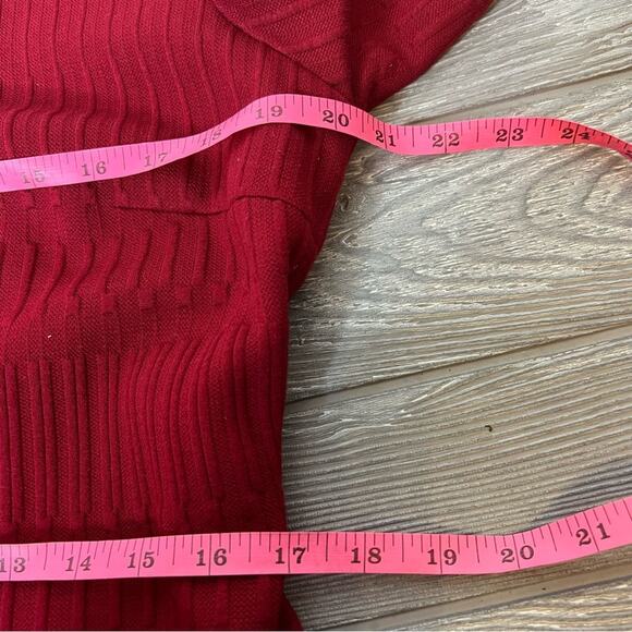 Hugo Boss Hadea Textured Jersey Sheath Dress Red - Picture 6 of 8